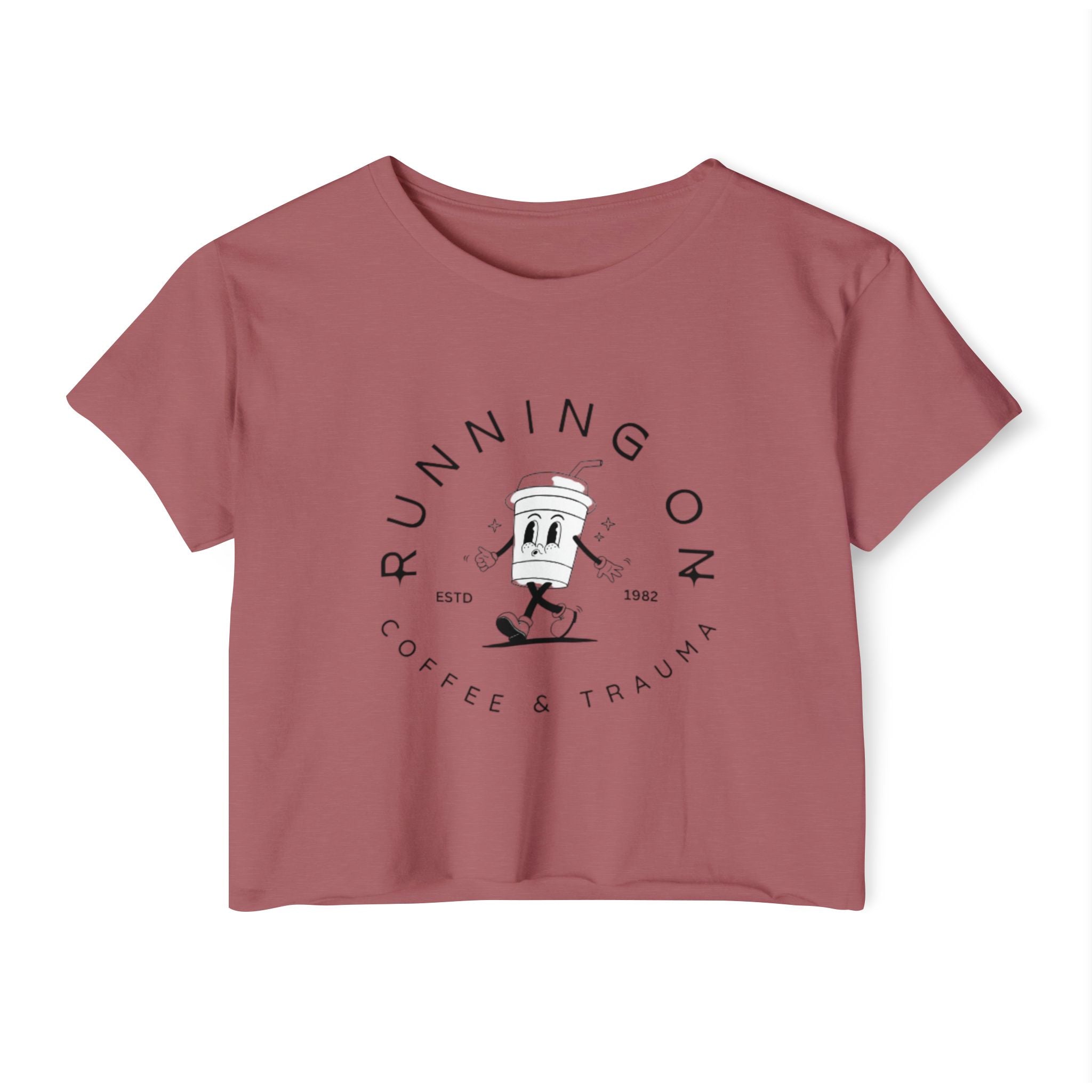 Coffee & Trauma Cropped Tee