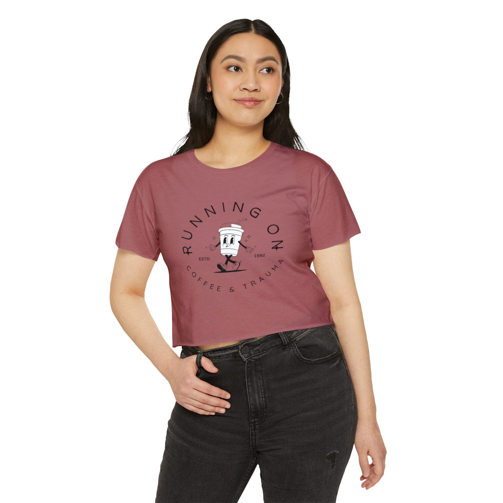 Coffee & Trauma Cropped Tee
