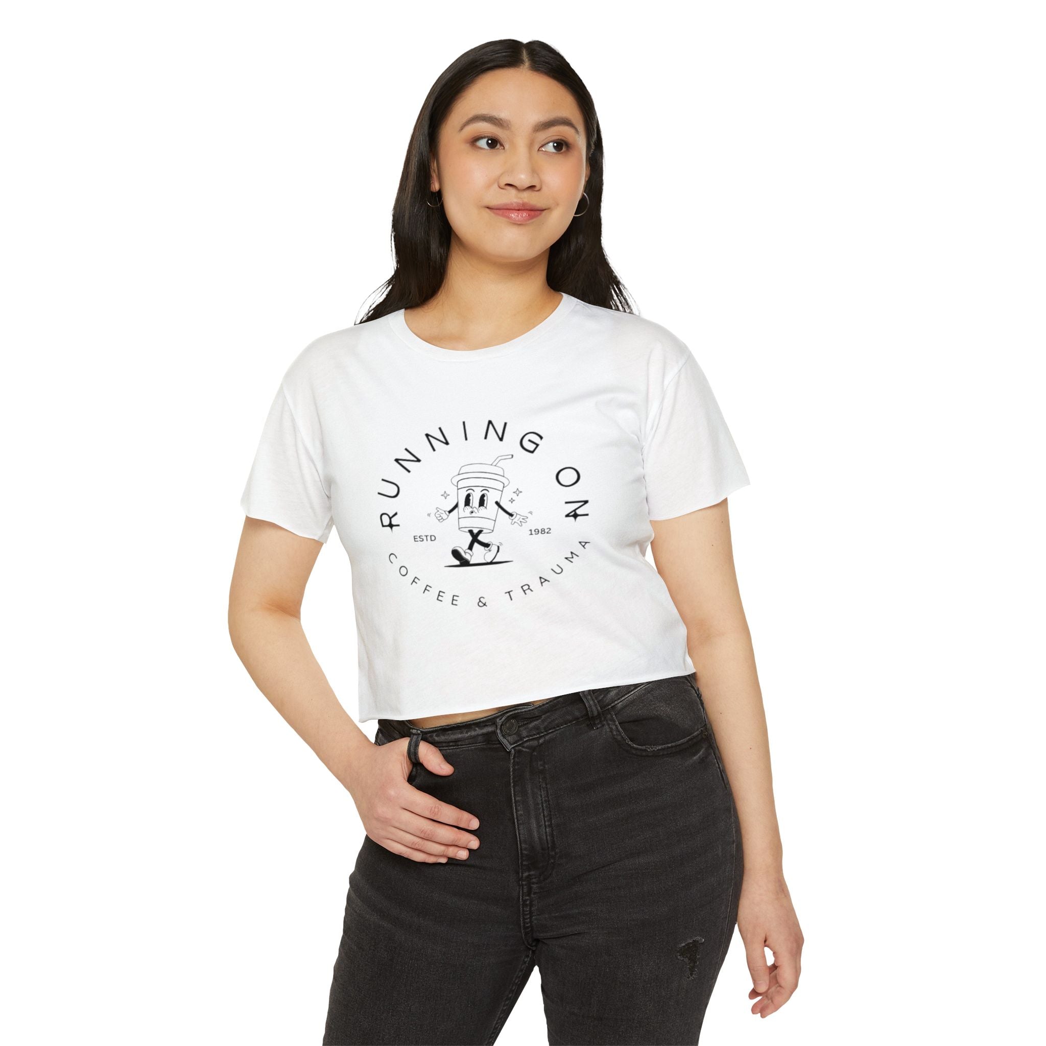 Coffee & Trauma Cropped Tee