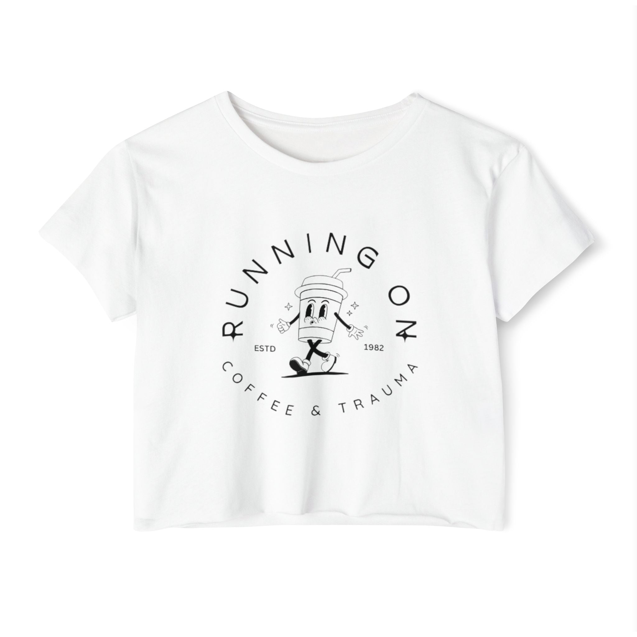Coffee & Trauma Cropped Tee
