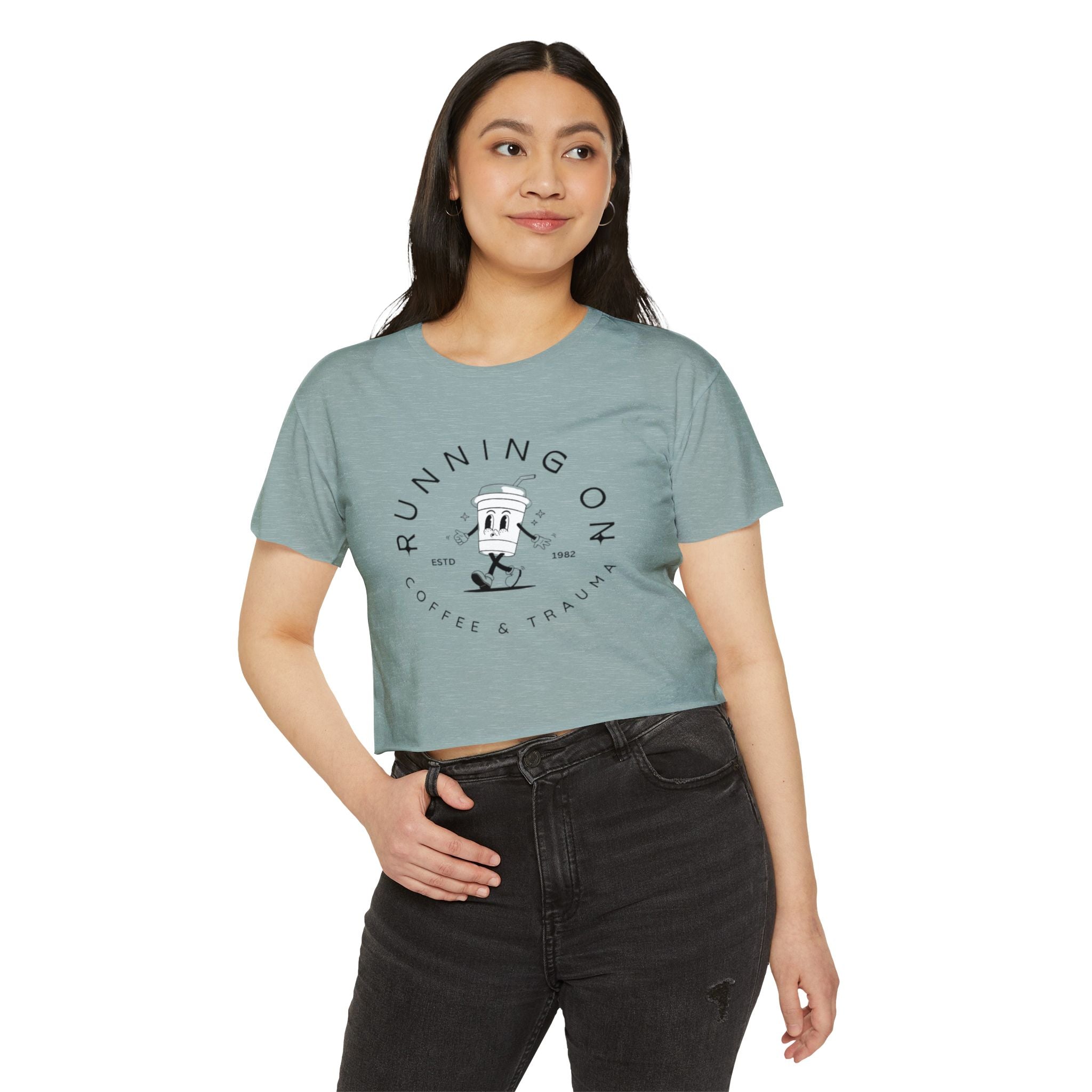 Coffee & Trauma Cropped Tee