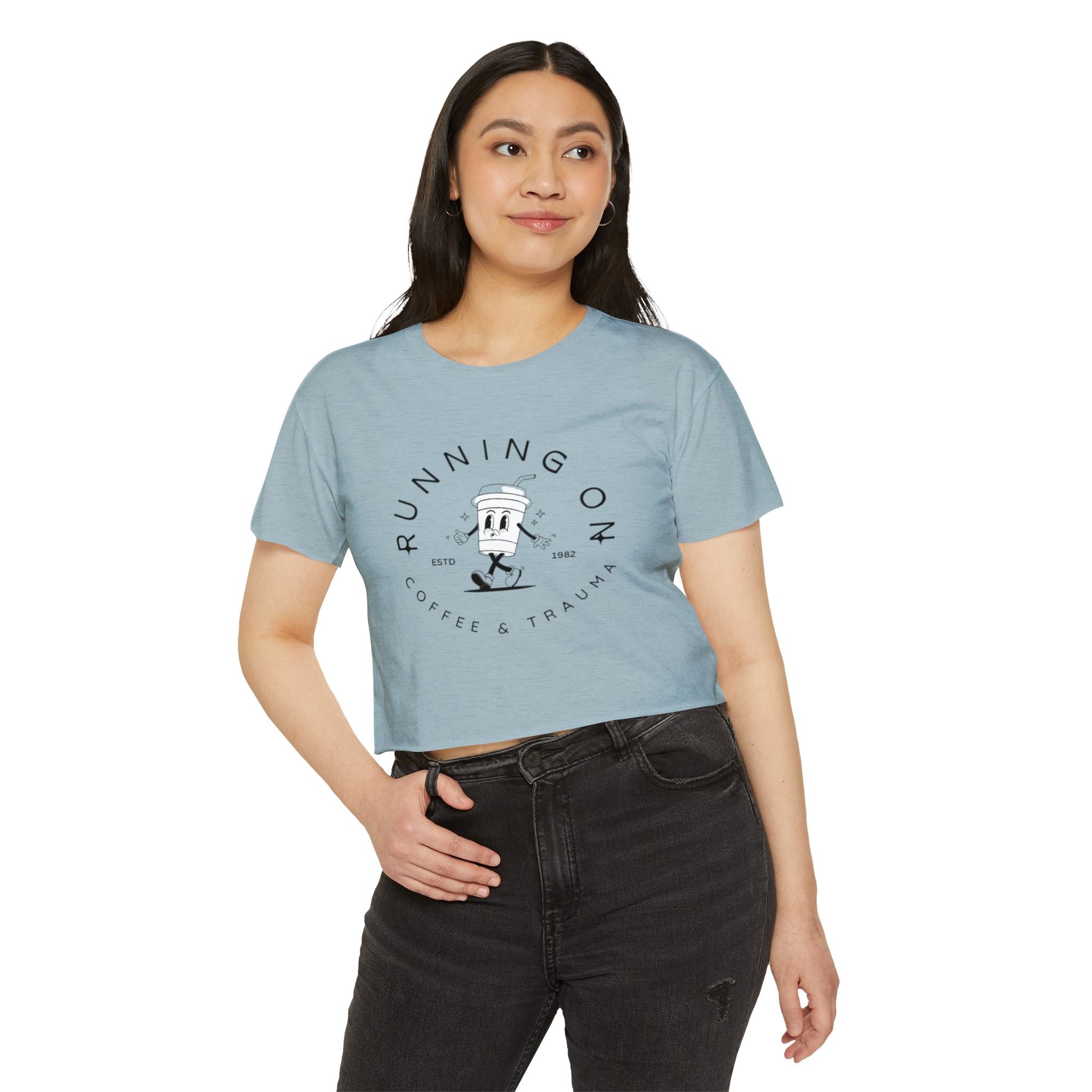 Coffee & Trauma Cropped Tee