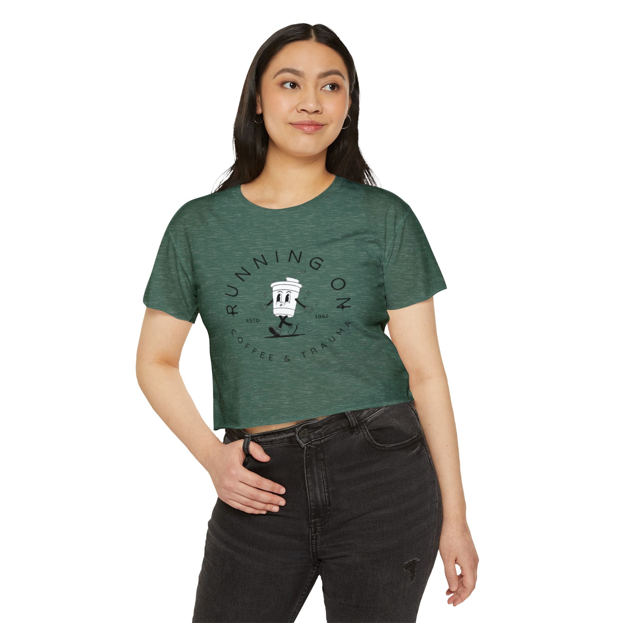 Coffee & Trauma Cropped Tee