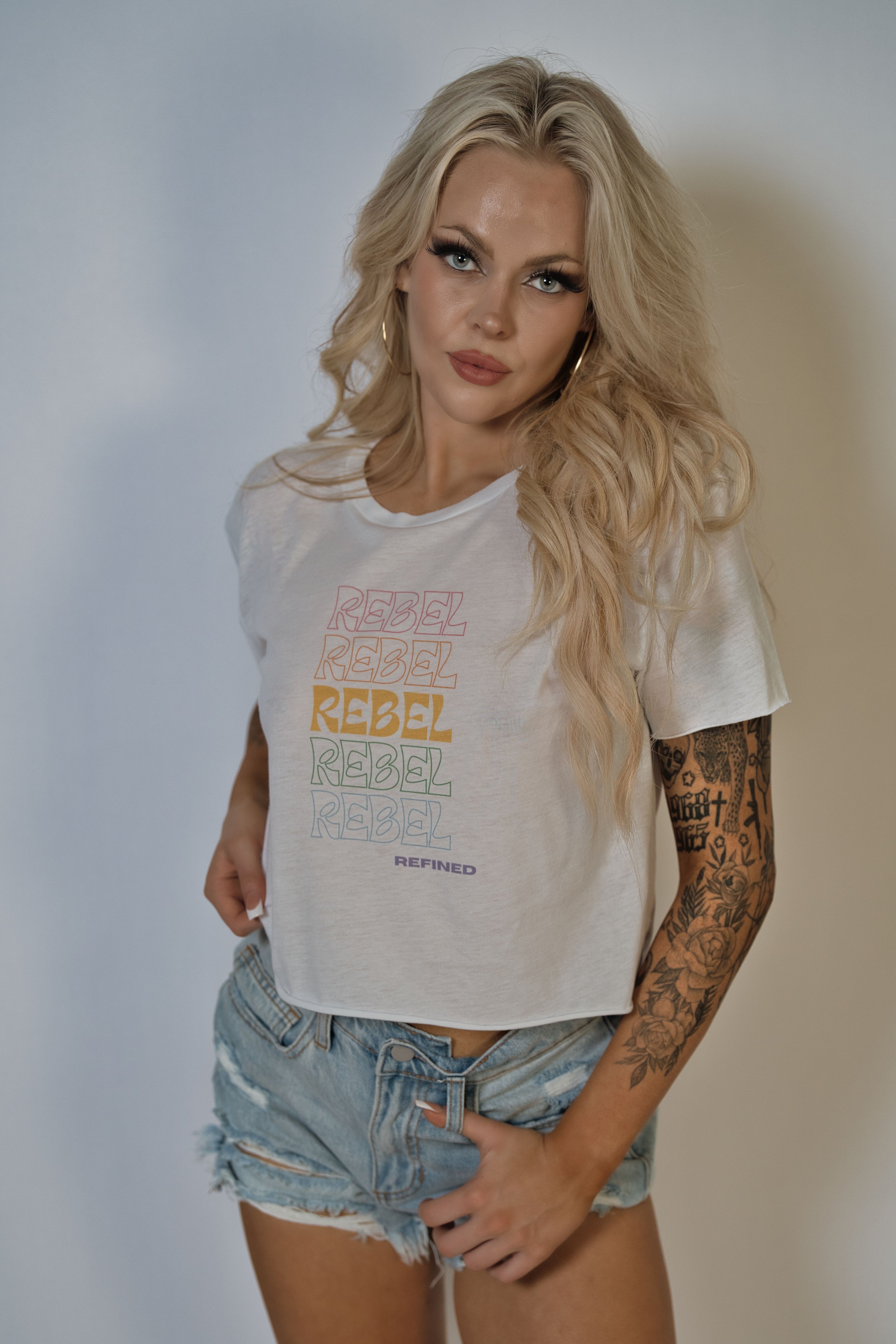 Rebel Refined Stacked Cropped Tee